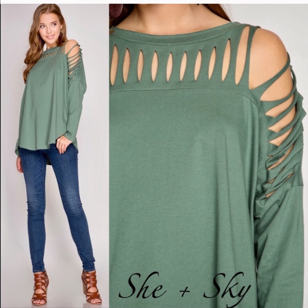 NEW Exciting Long Sleeve cut out top
